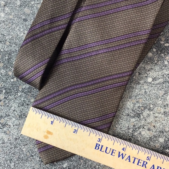 ⚜️VTG Yves Saint Laurent ‘Paris New York’ All Silk Purple Grey - Picture 5 of 7